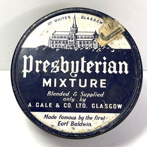 Dr. White’s Glasgow Presbyterian Mixture Pipe Tobacco Tin * Empty UK